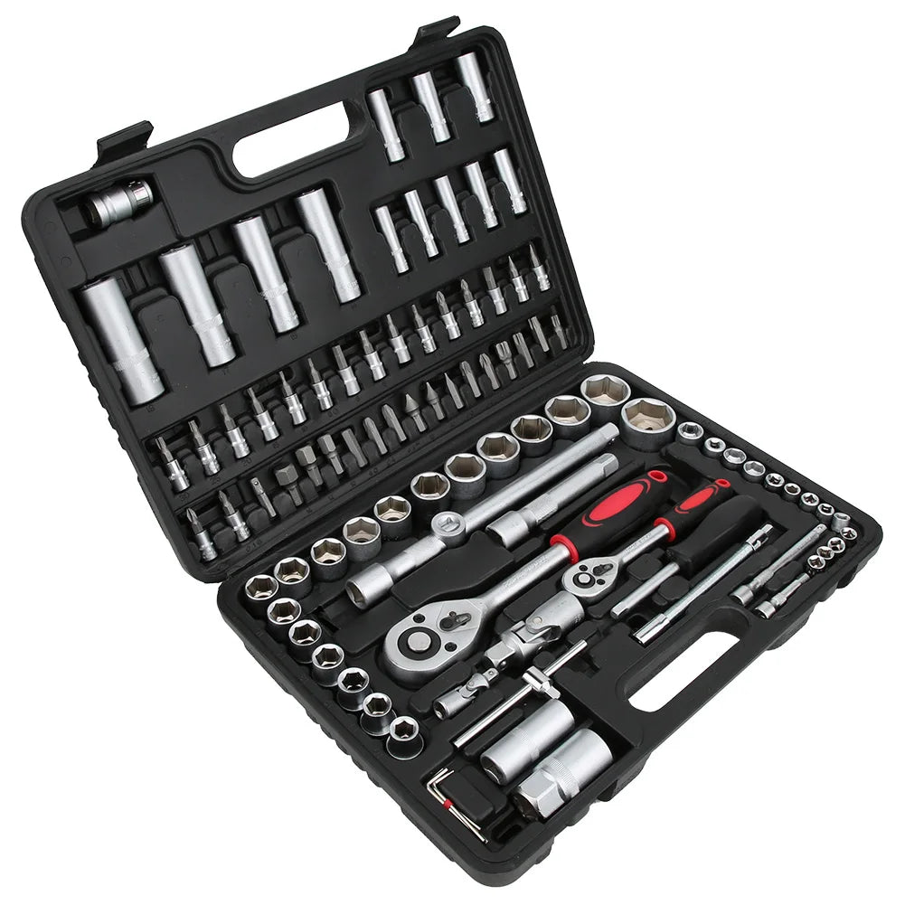 94 Pcs 1/2 1/4in chrome Vanadium Steel Tool Kit