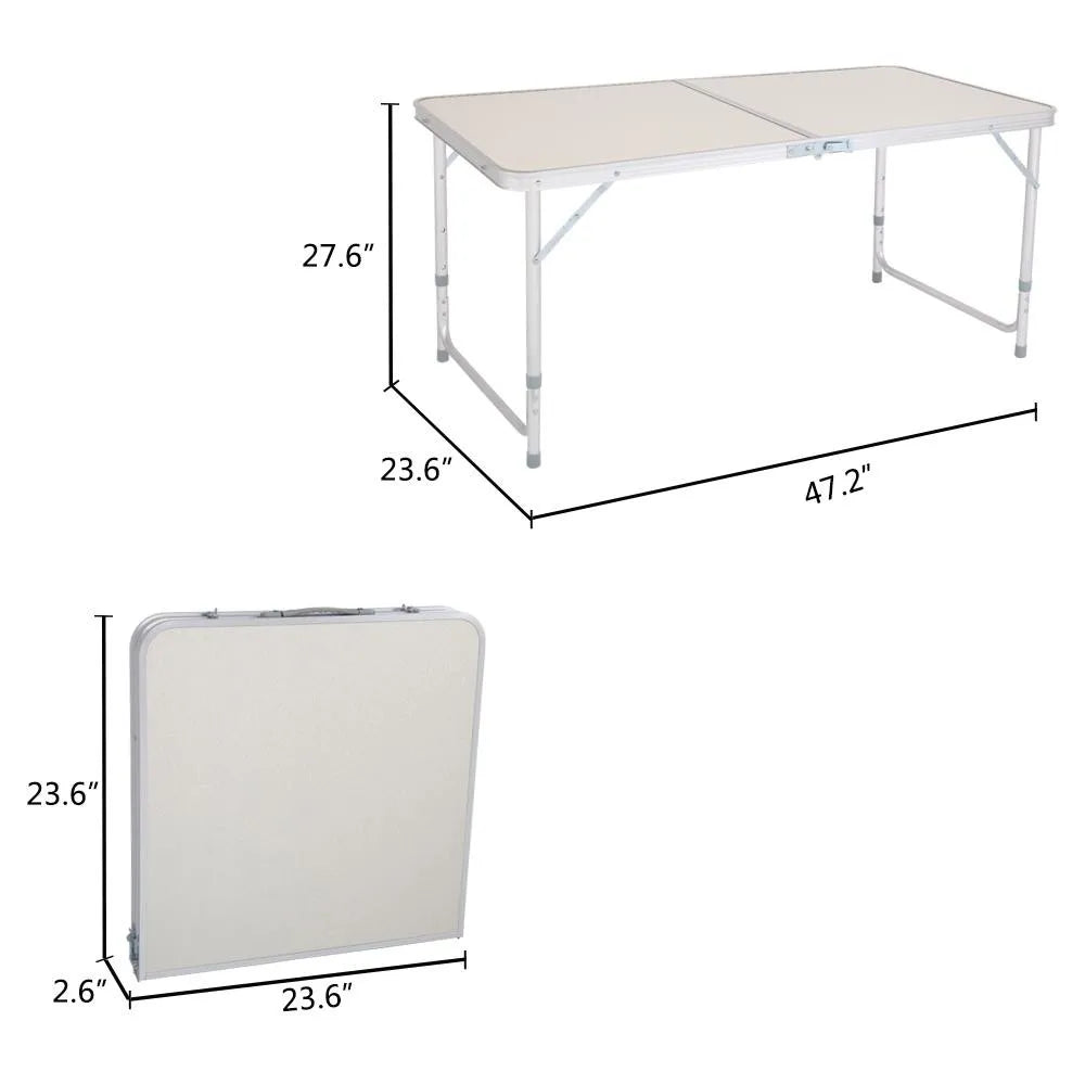4ft Aluminum Camping Folding Table