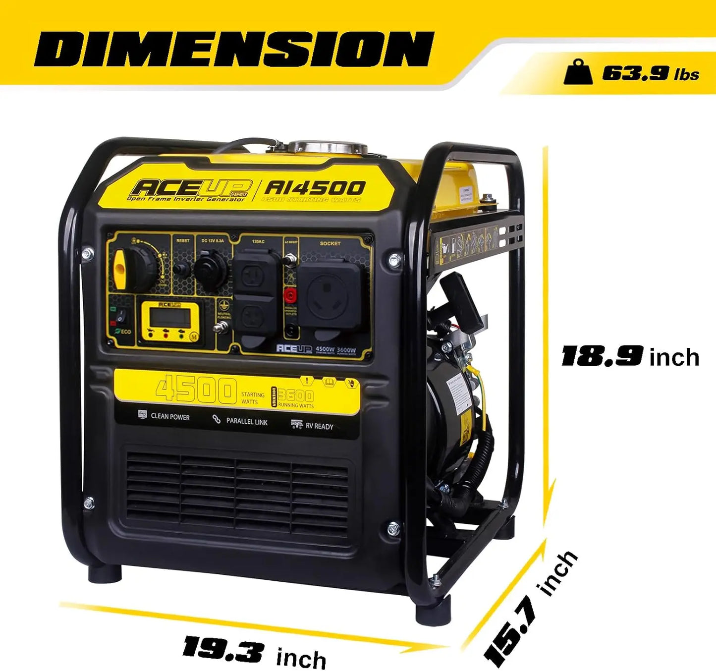 4500 Watt Inverter Generator, Gas Powered