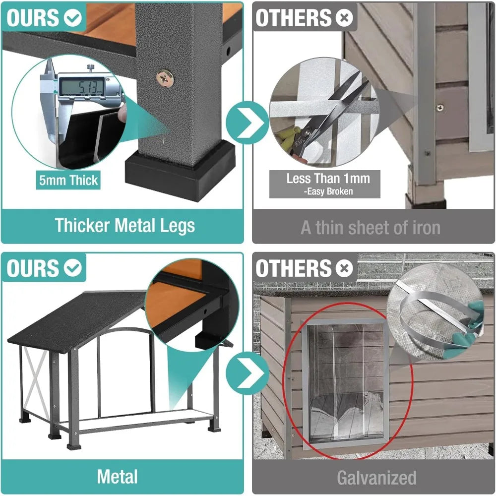 Weatherproof Wooden Dog Shelter