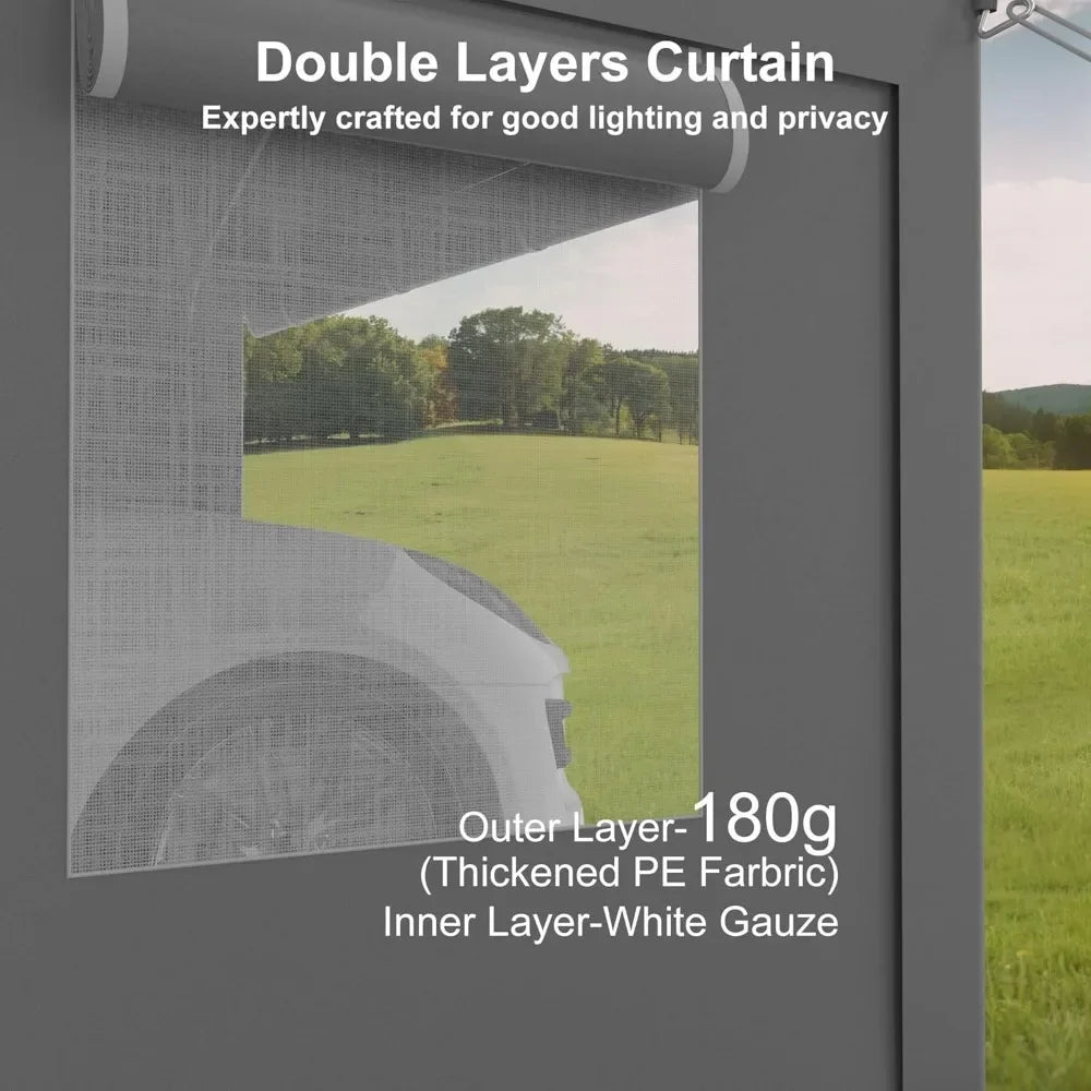13x20ft Carport, 4 Roll-up Doors & 4 Ventilated Windows