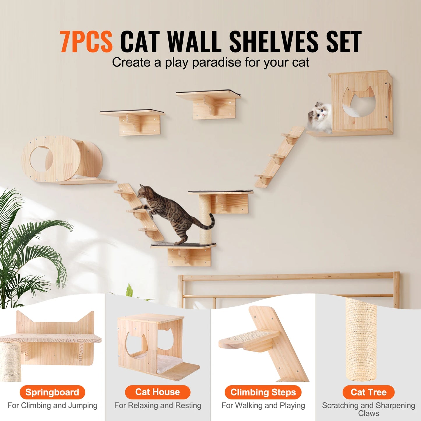 Wall Mounted Cat Shelves and Perches