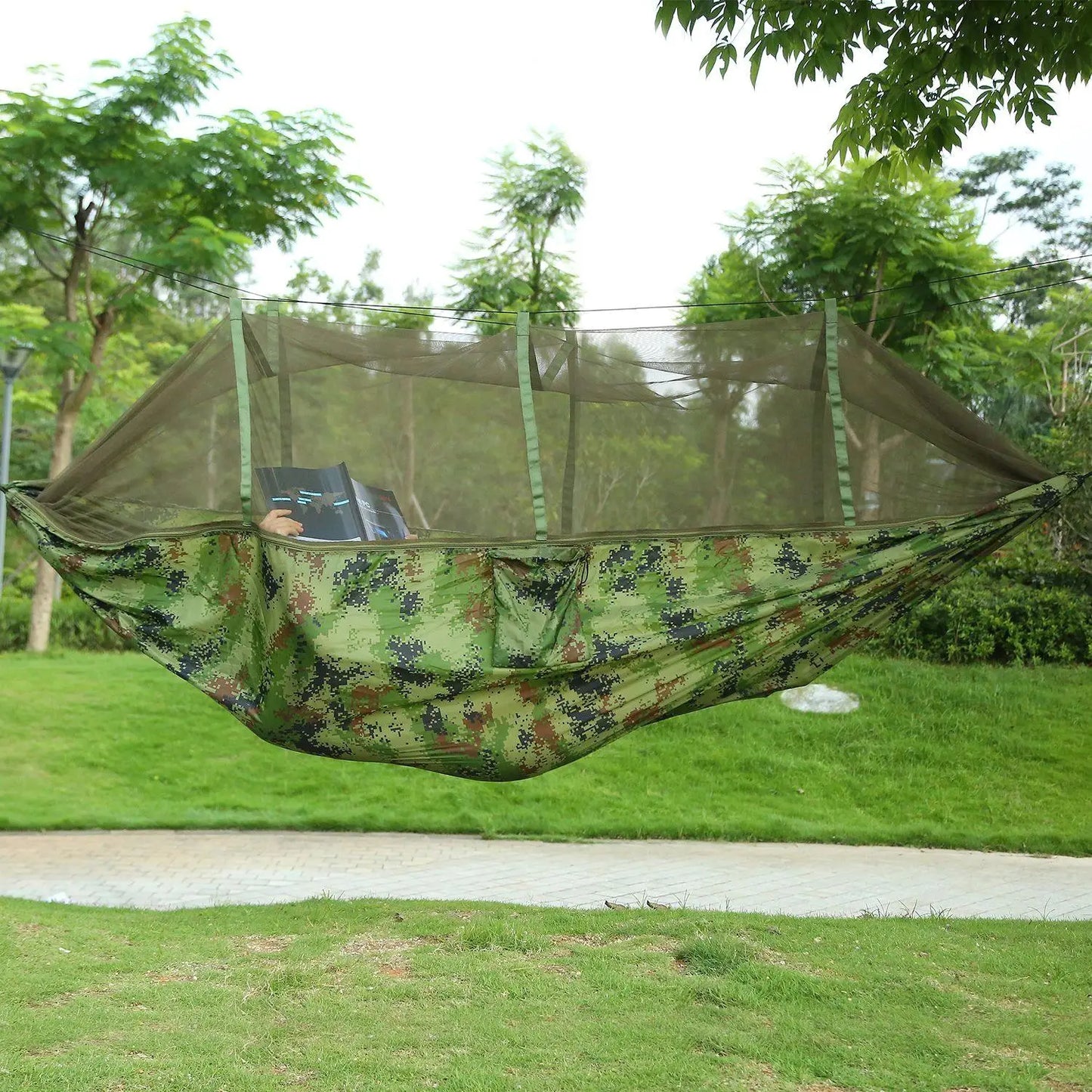 Portable Double Camping Hammock with Mosquito Net