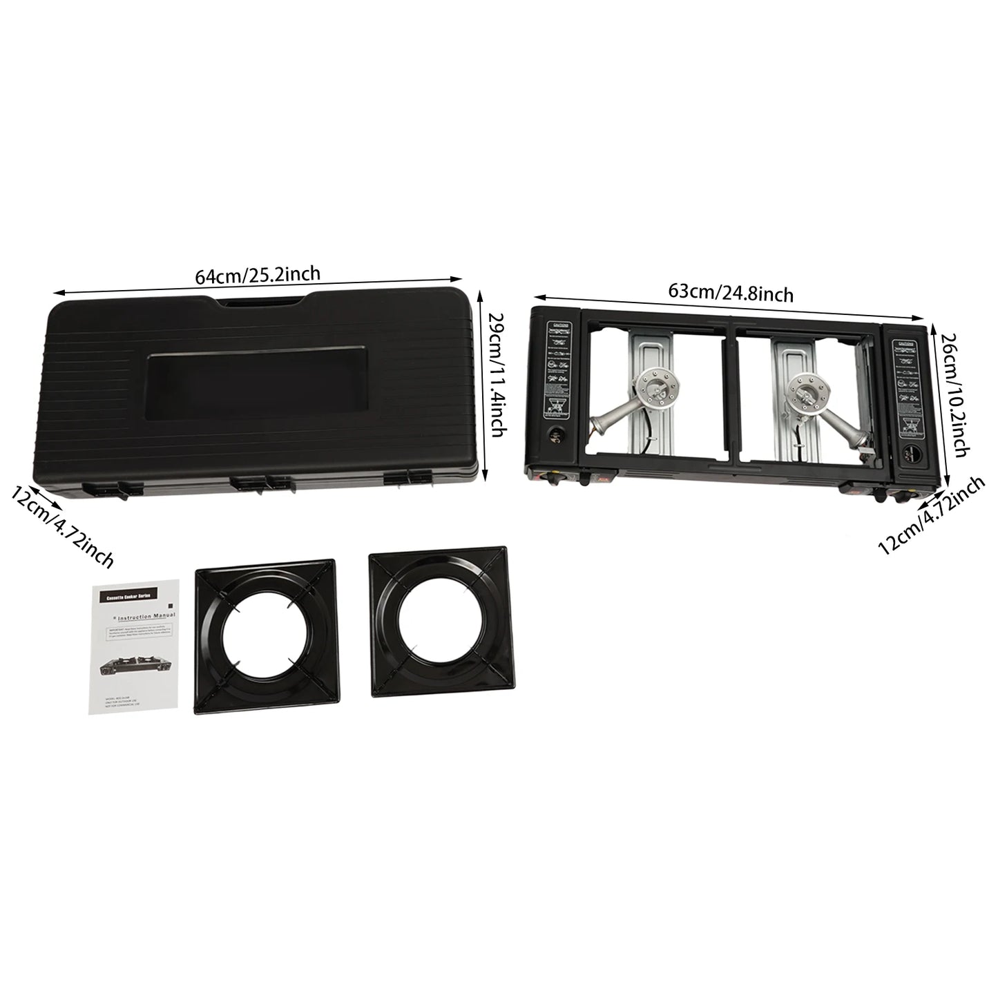 2.5KW Auto Ignition Butane/LPG Gas Stove w/Baking Tray