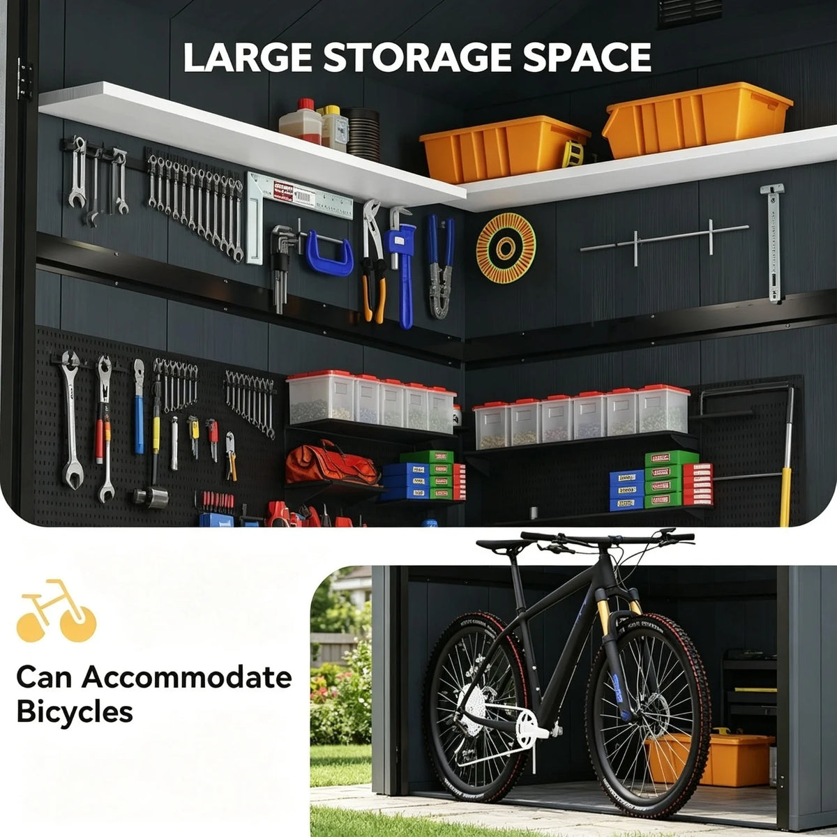 4x6ft All Weather Resin Storage Shed