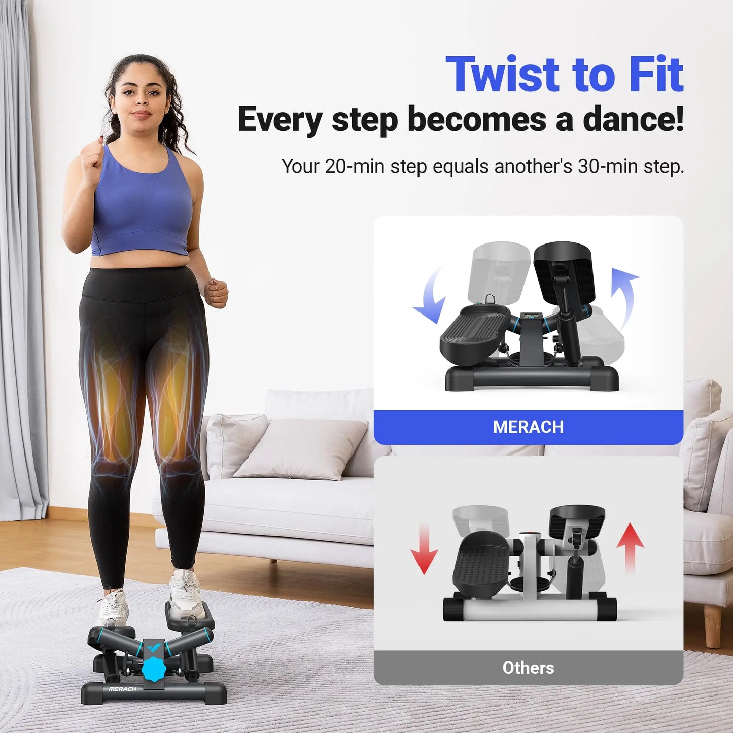 Mini Stepper with Resistance Band