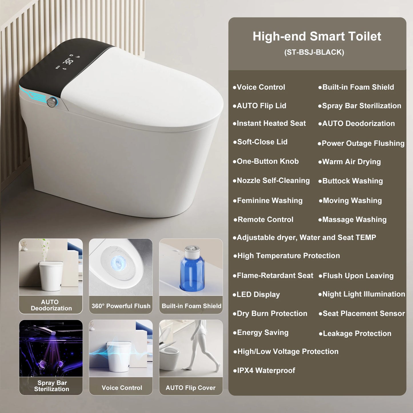 Elongated Smart Toilet