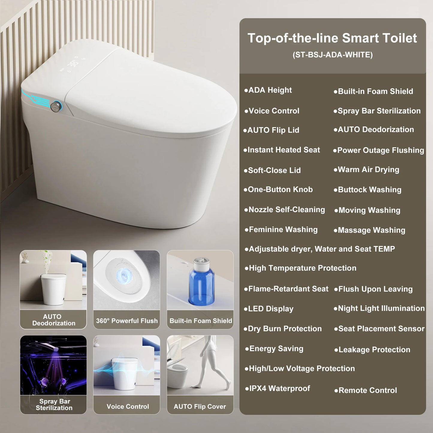 Elongated Smart Toilet