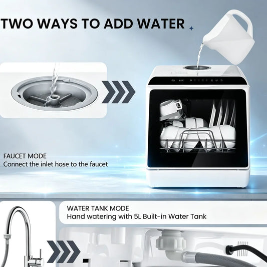 Compact Countertop Portable Dishwasher