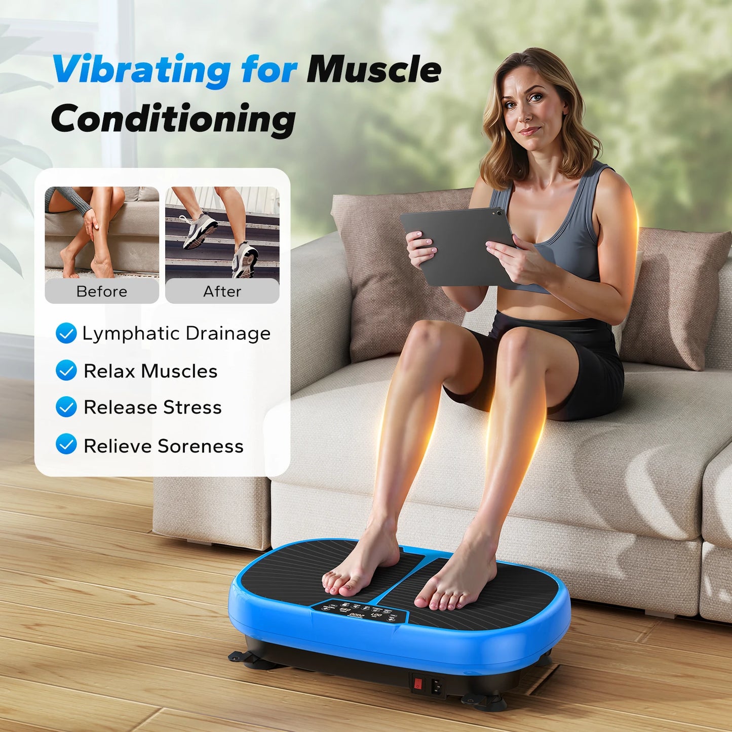 Vibration Plate Exercise Machine for Lymphatic Circulation