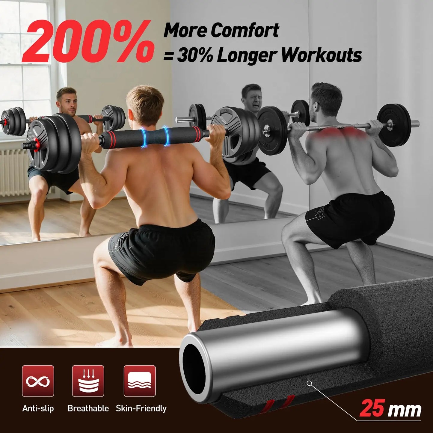 Adjustable 5 in 1 Free Weights Set