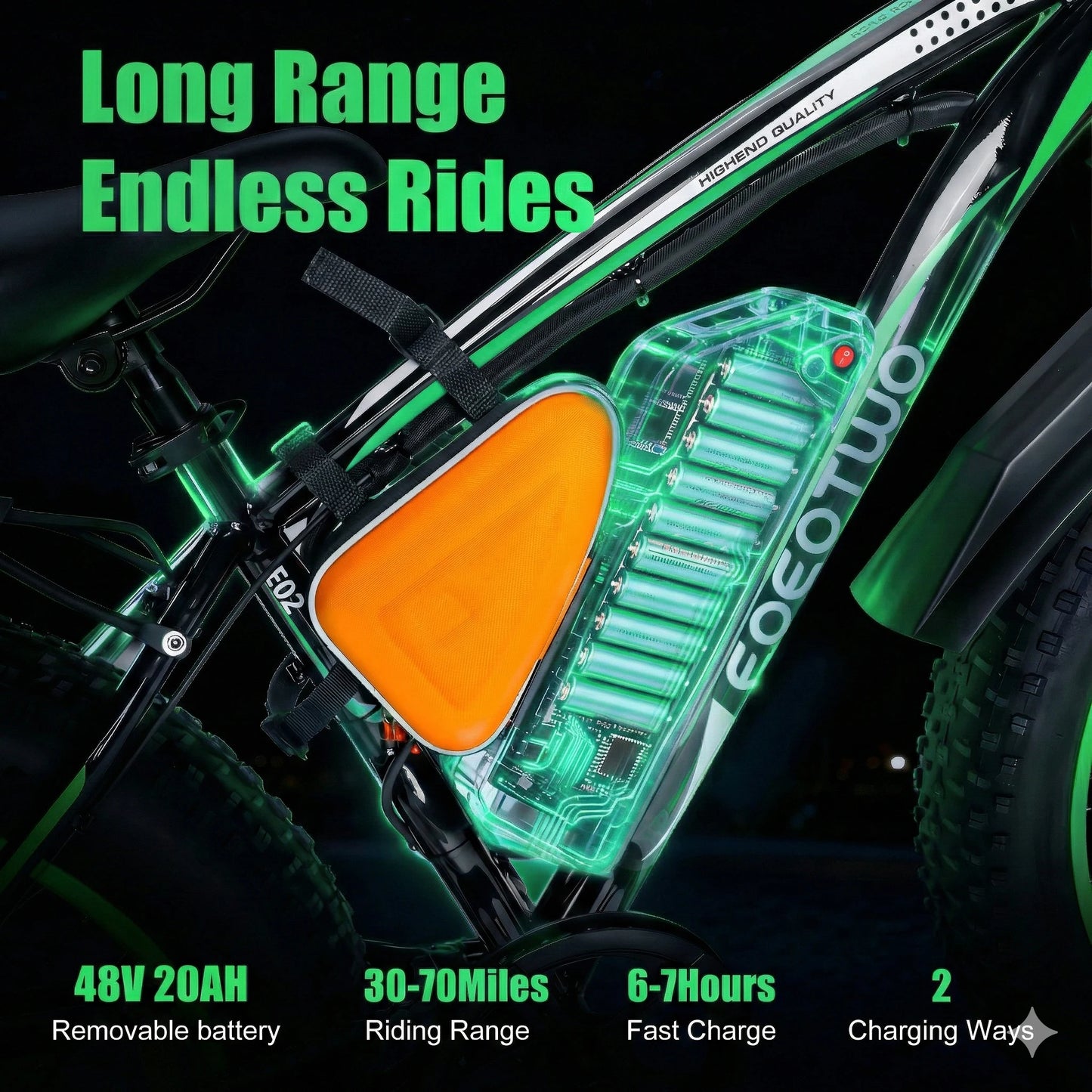 26" Fat Tire Electric Bike 1000W Motor