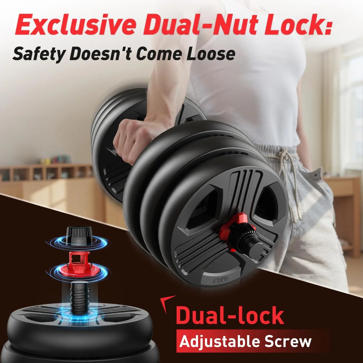 Adjustable 5 in 1 Free Weights Set