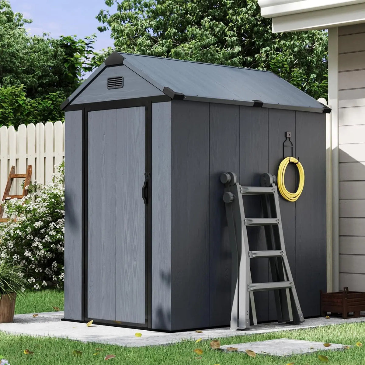 4x6ft All Weather Resin Storage Shed