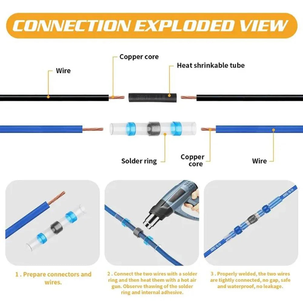 Heat Shrink Solder Seal Wire Connectors Kit