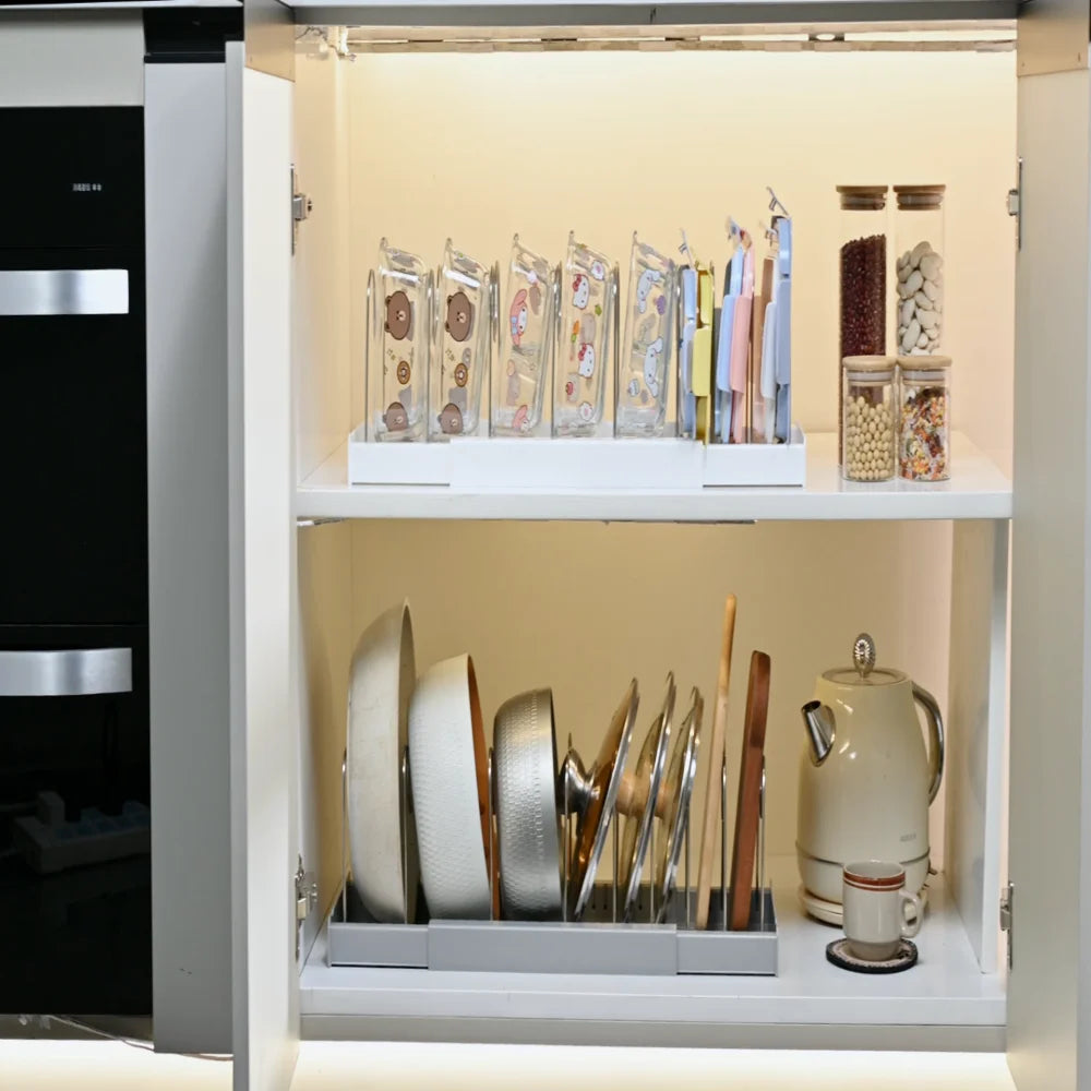 2 Pack Pots and Pans Organizer Under Cabinet