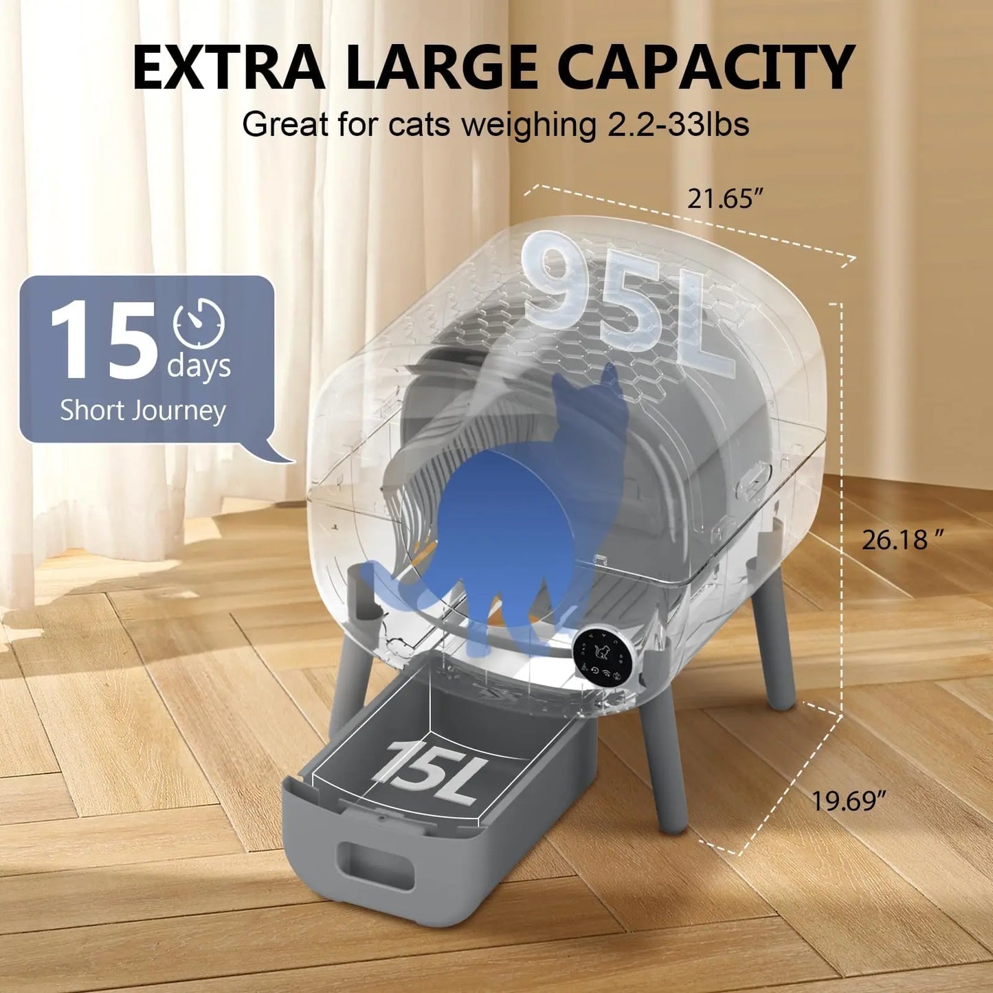 Smart Self Cleaning Cat Litter Box