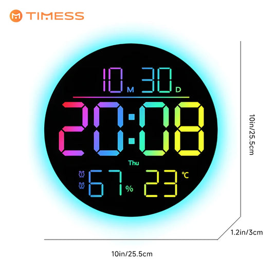 10 Inch RGB LED Digital Wall Clock