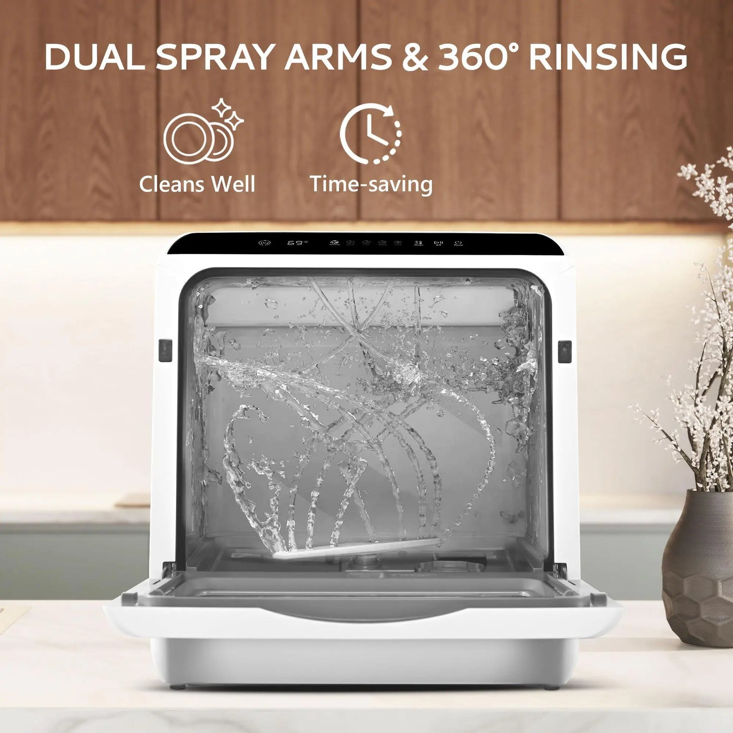 Compact Countertop Portable Dishwasher