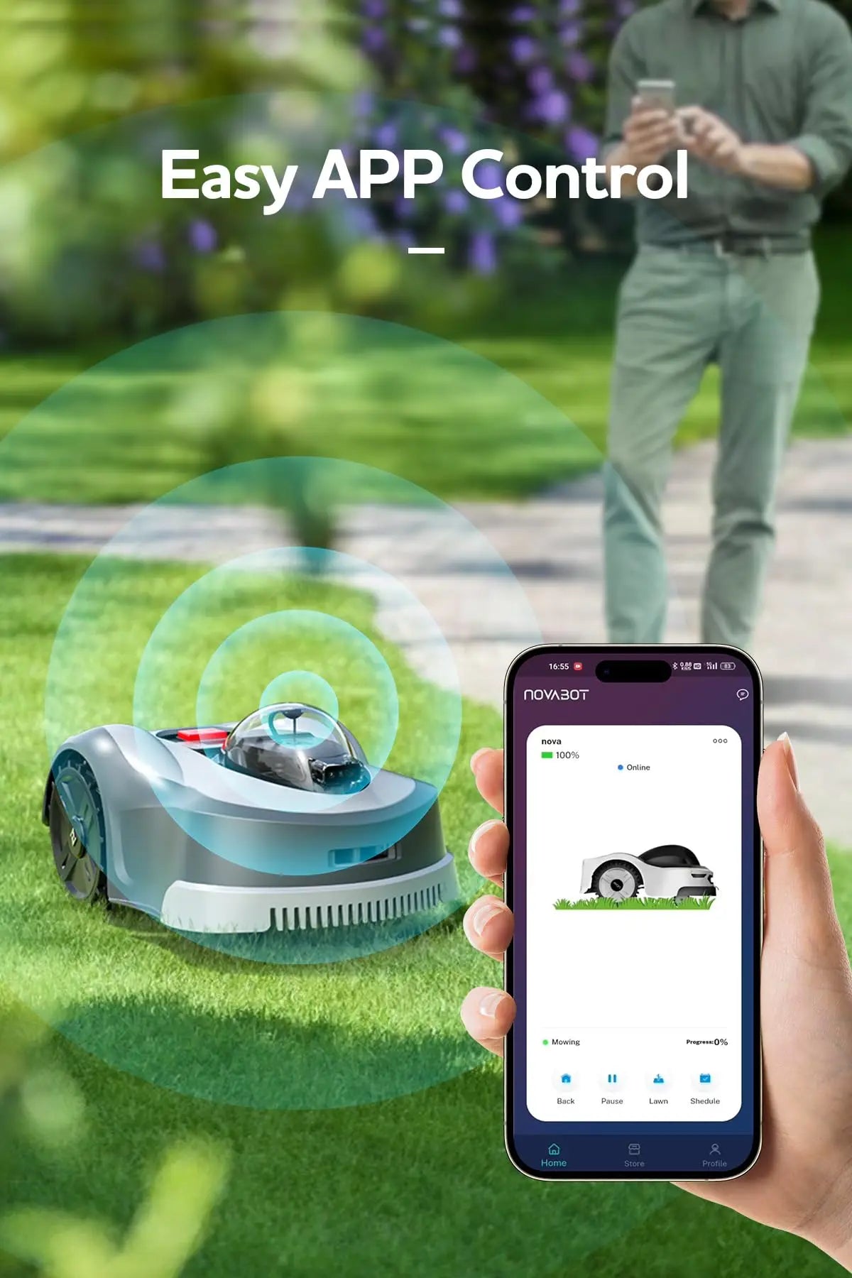 Vision Robotic Lawnmower 1.5 Acres,AI-Assisted Mapping