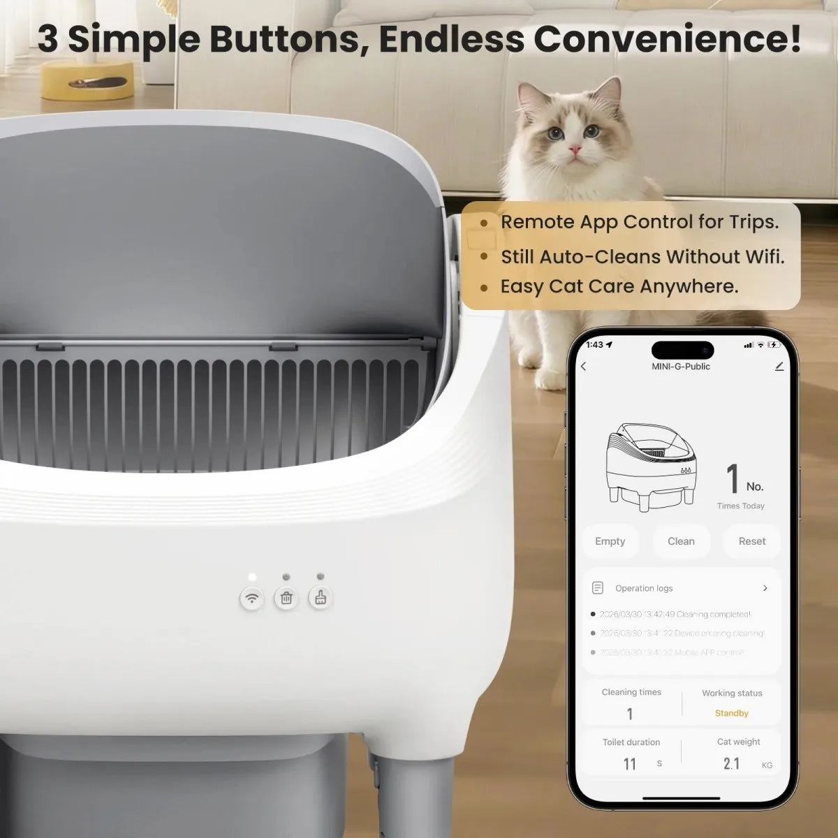 Self‑Cleaning Cat Litter Box