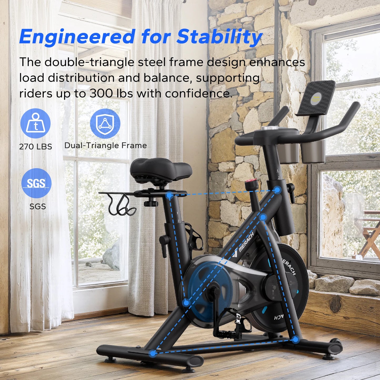 Magnetic Stationary Bike with Exclusive App