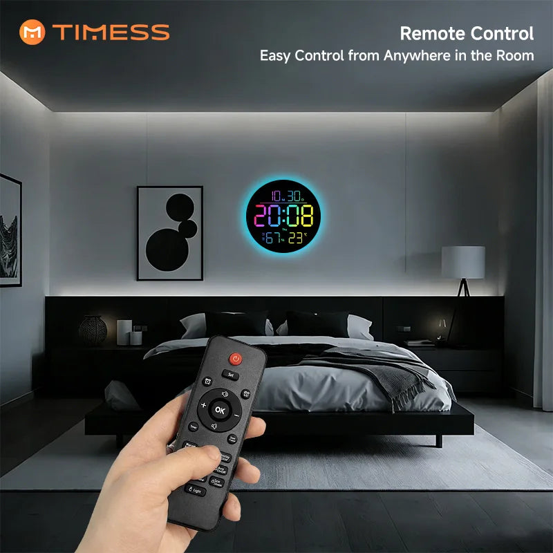 10 Inch RGB LED Digital Wall Clock
