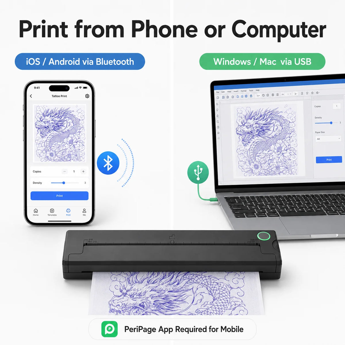 Compact Tattoo Stencil Printer