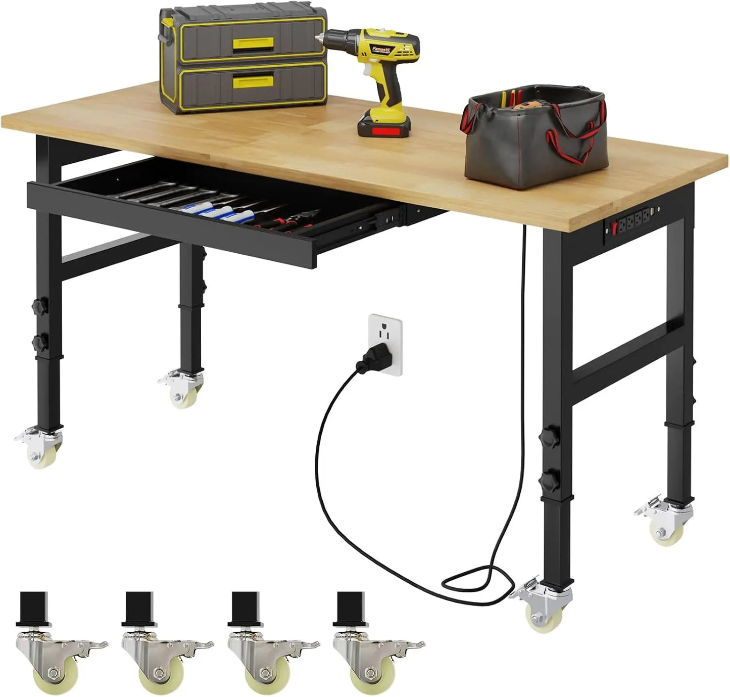 48” Work Bench, with receptacles