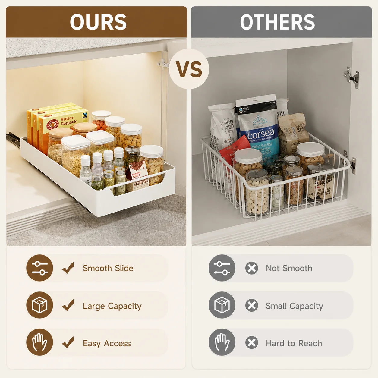 Cabinet Storage Rack Self-Adhesive
