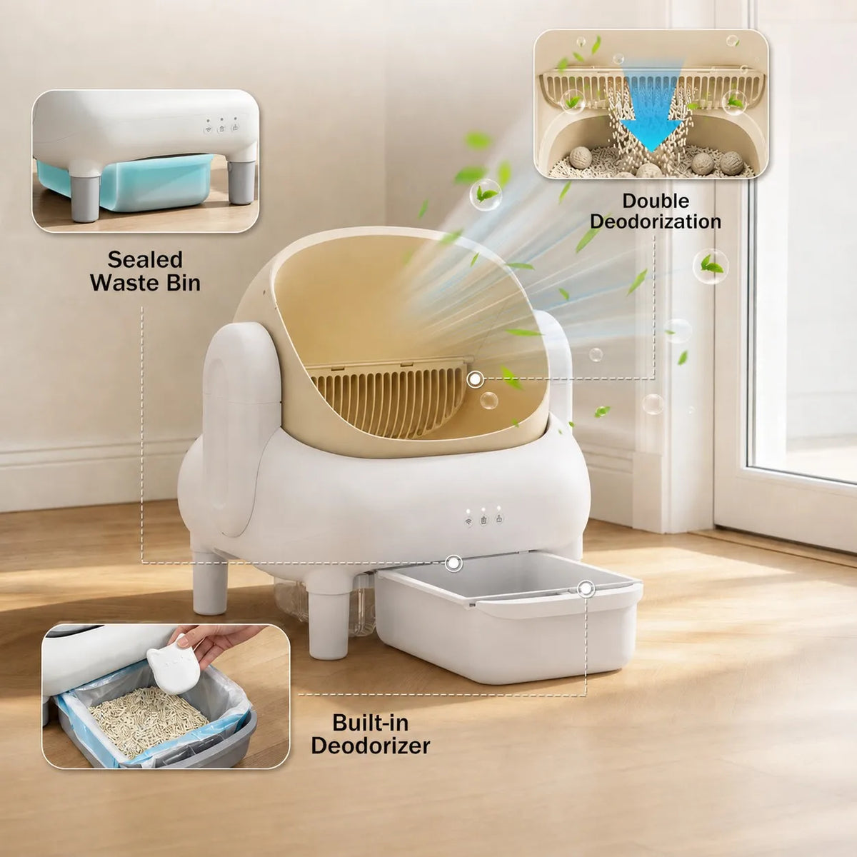 Self‑Cleaning Cat Litter Box