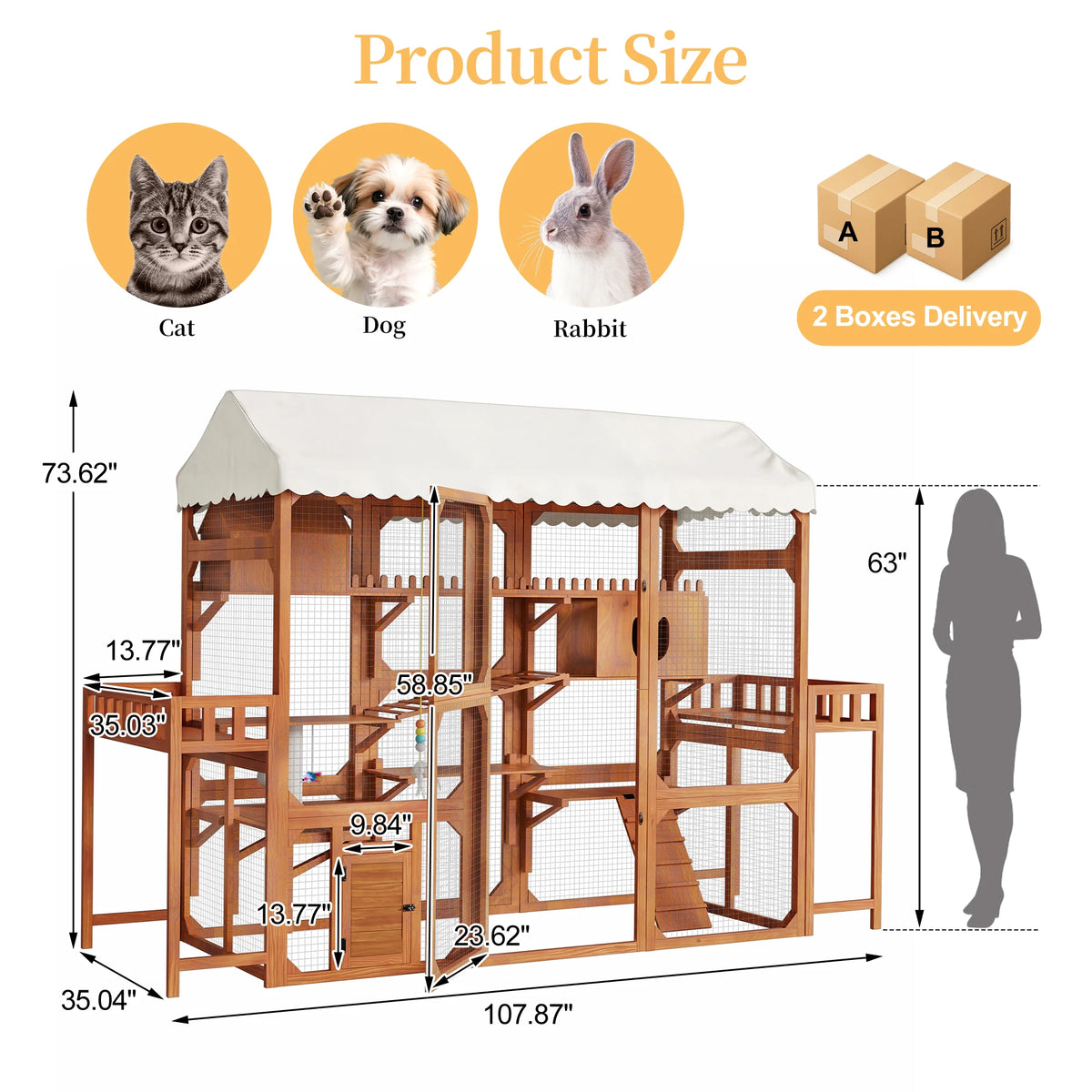 Large Outdoor Cat Enclosure Wooden