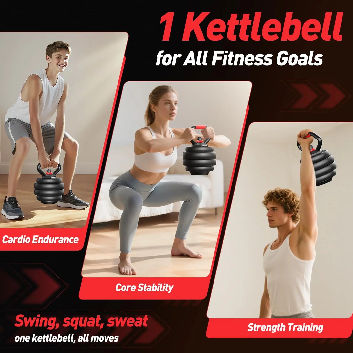 Adjustable 5 in 1 Free Weights Set