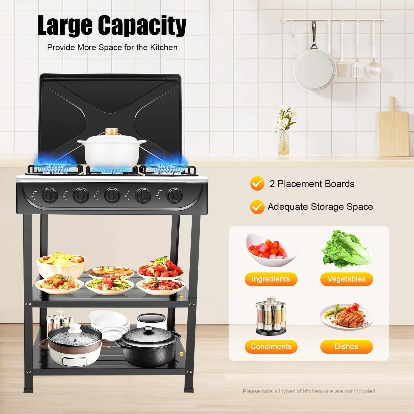 Natural Gas Stove with 5 Burners