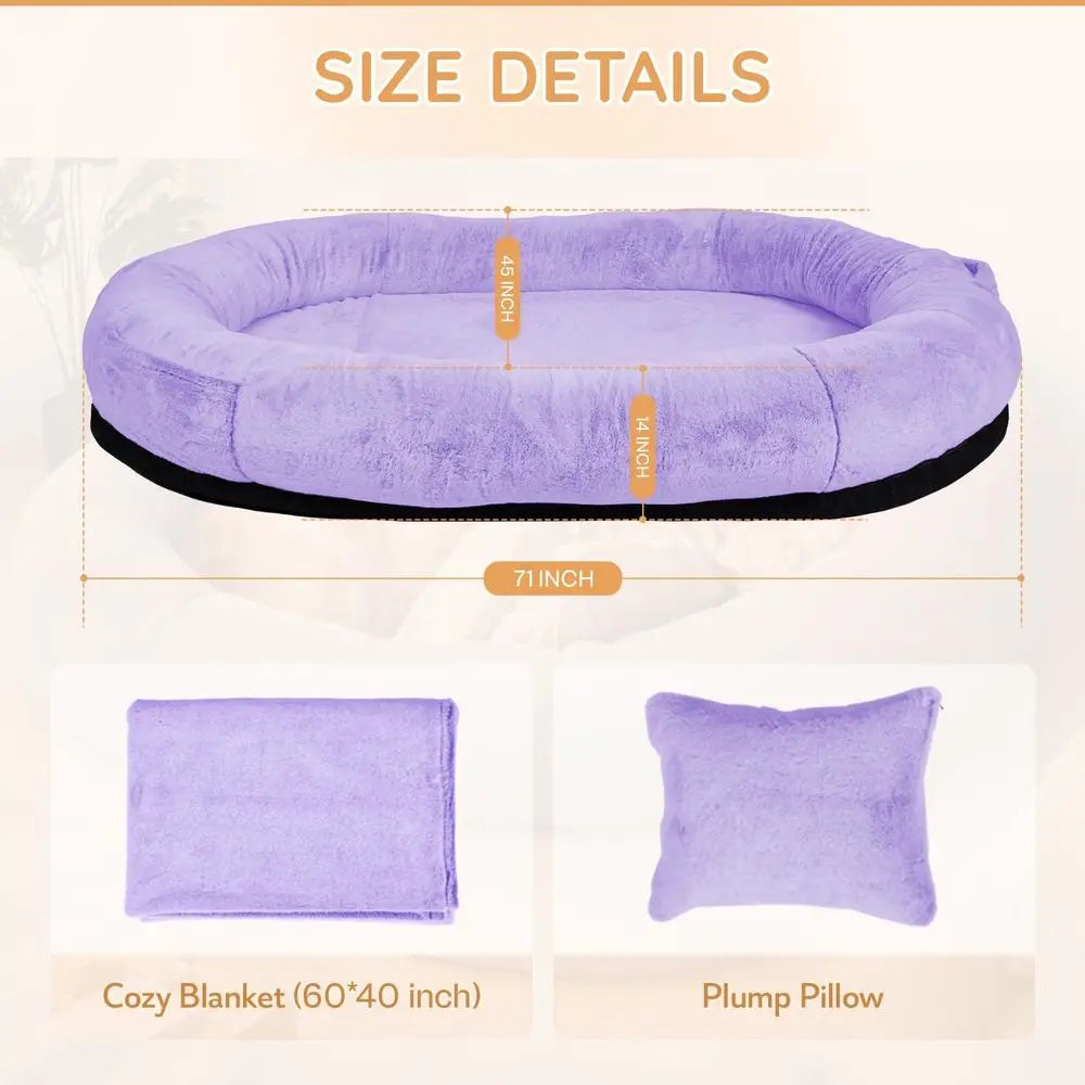 Orthopedic Bed with Storage for Humans and Pets