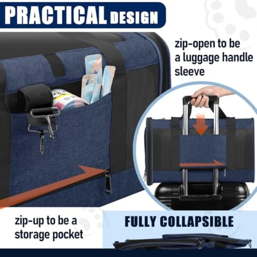 Soft, Collapsible Travel Pet Carry Bag