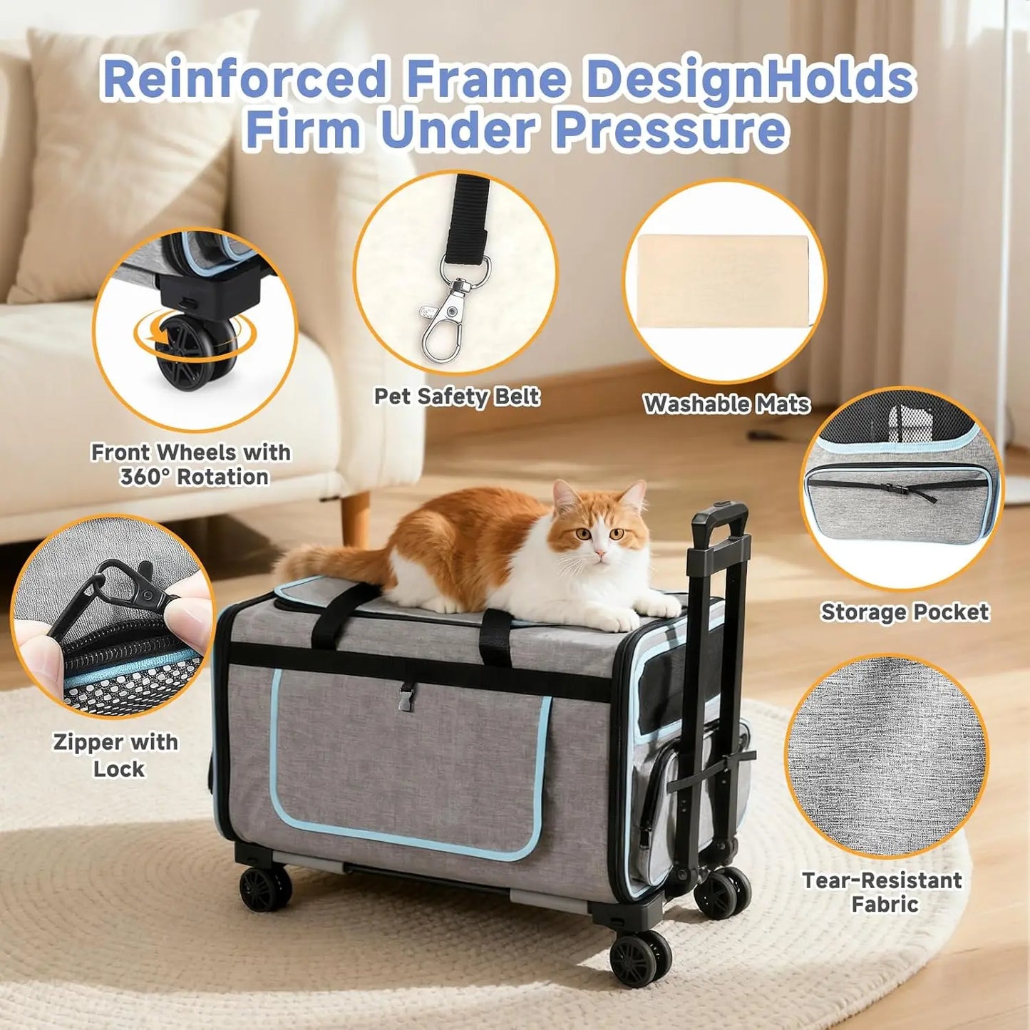 Pet Carrier with Wheels