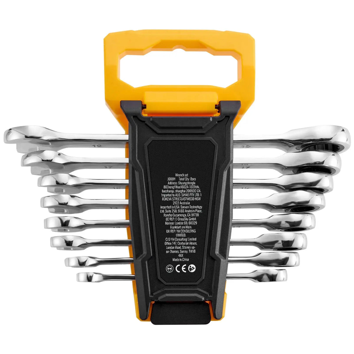 Combination Wrench Set, 8-Piece Ratcheting Metric