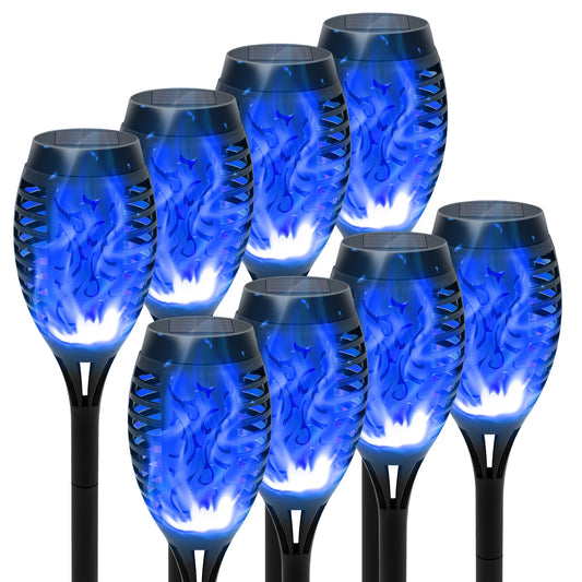 8 Pack Solar Lights Outdoor Blue