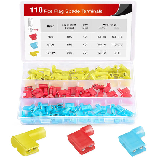 110pcs Nylon Flag Spade Female