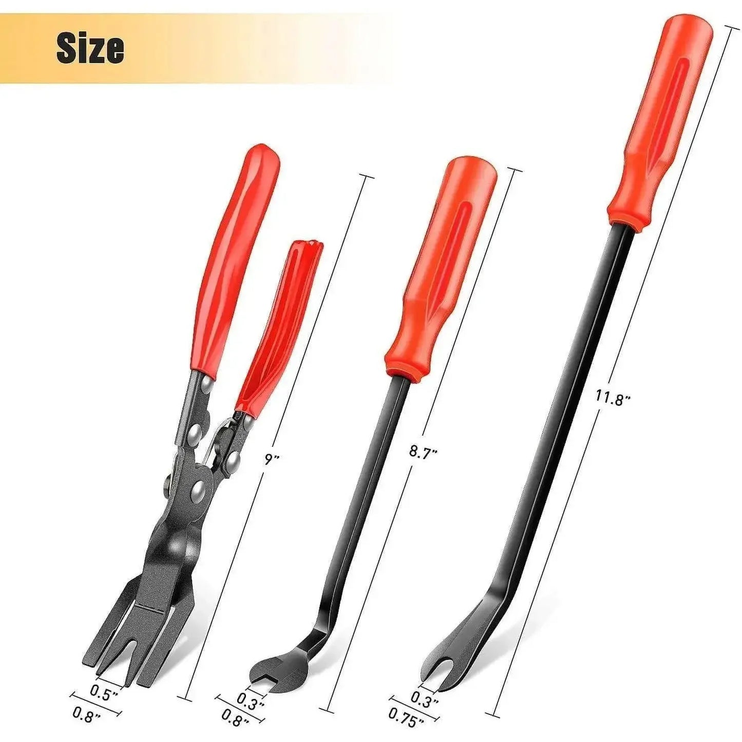 3 Pcs Clip Pliers Set Fastener Remover