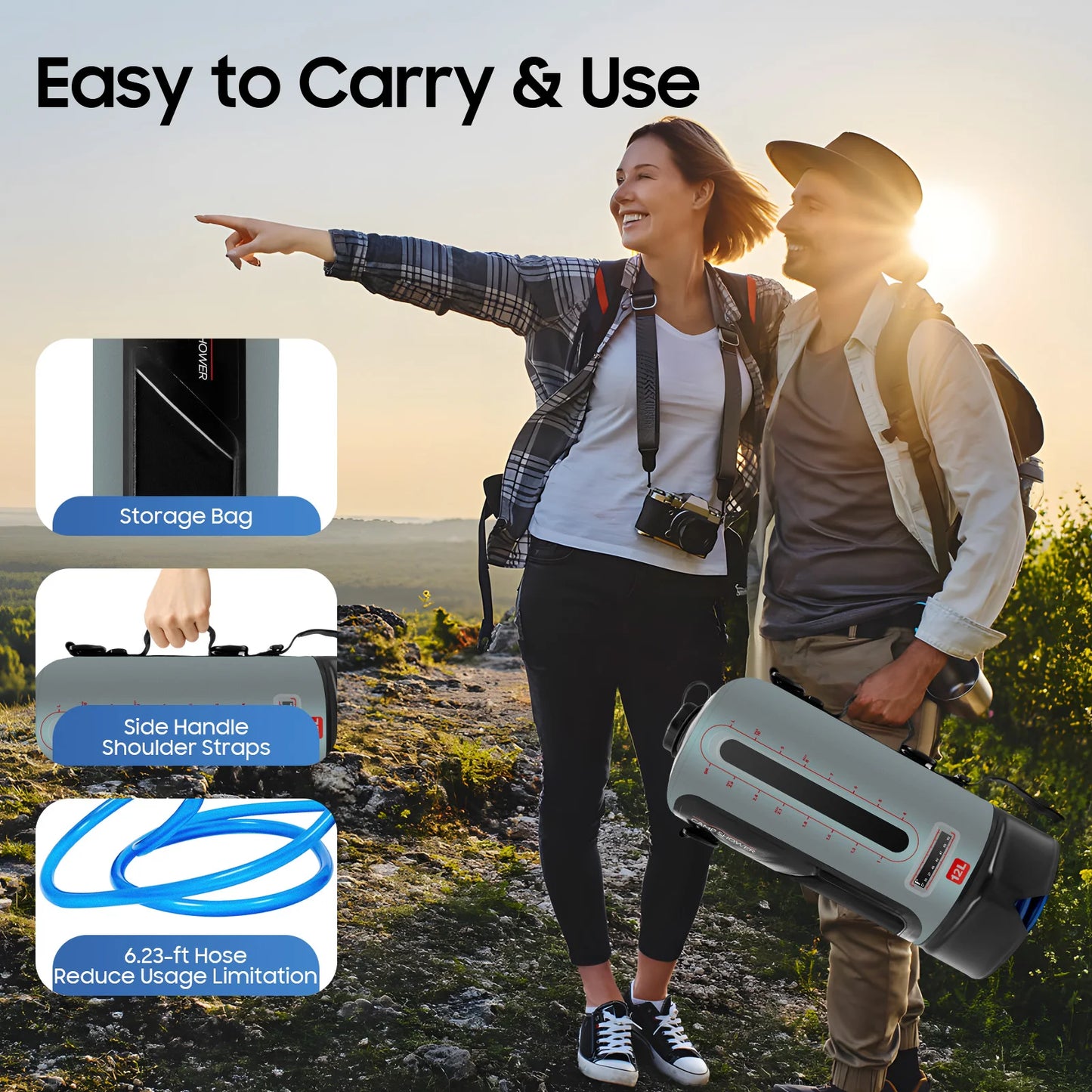 12L Portable Camping Shower