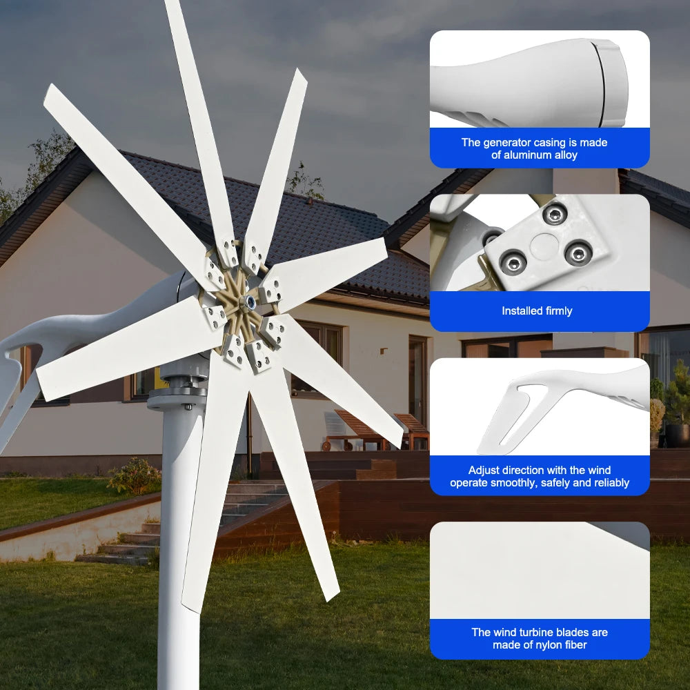 3000W Horizontal Turbine 12V/24V/48V