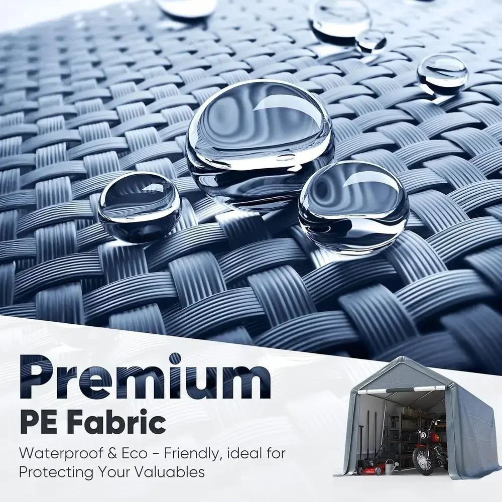 10x10 Heavy-Duty Storage Shed with Roll-Up Mesh Windows