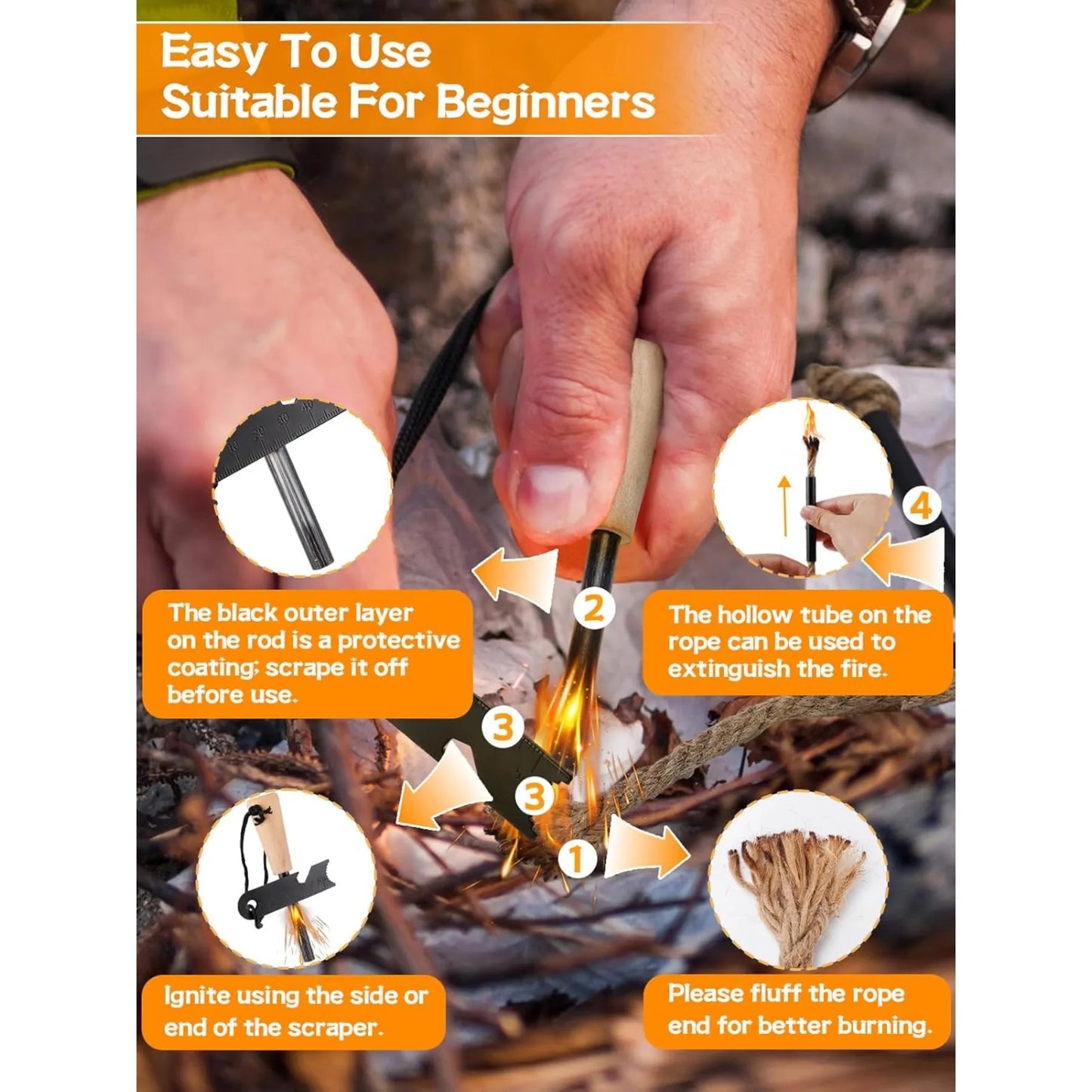 Fire Starter Survival Tool