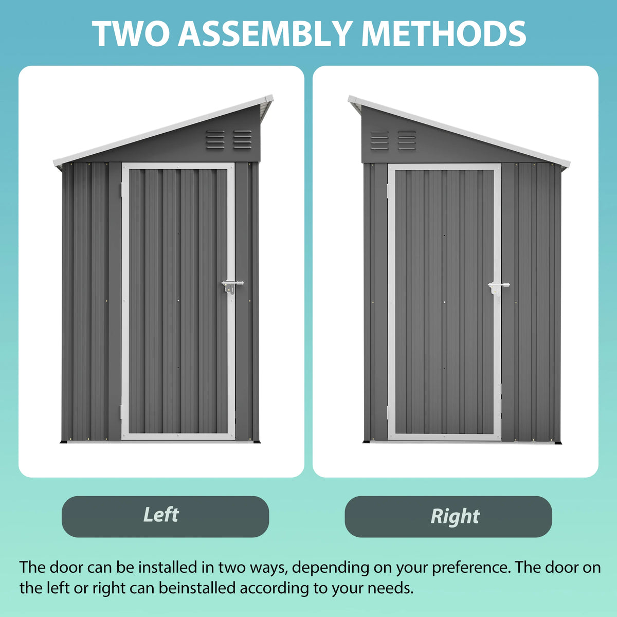4x8 FT Metal Storage Shed