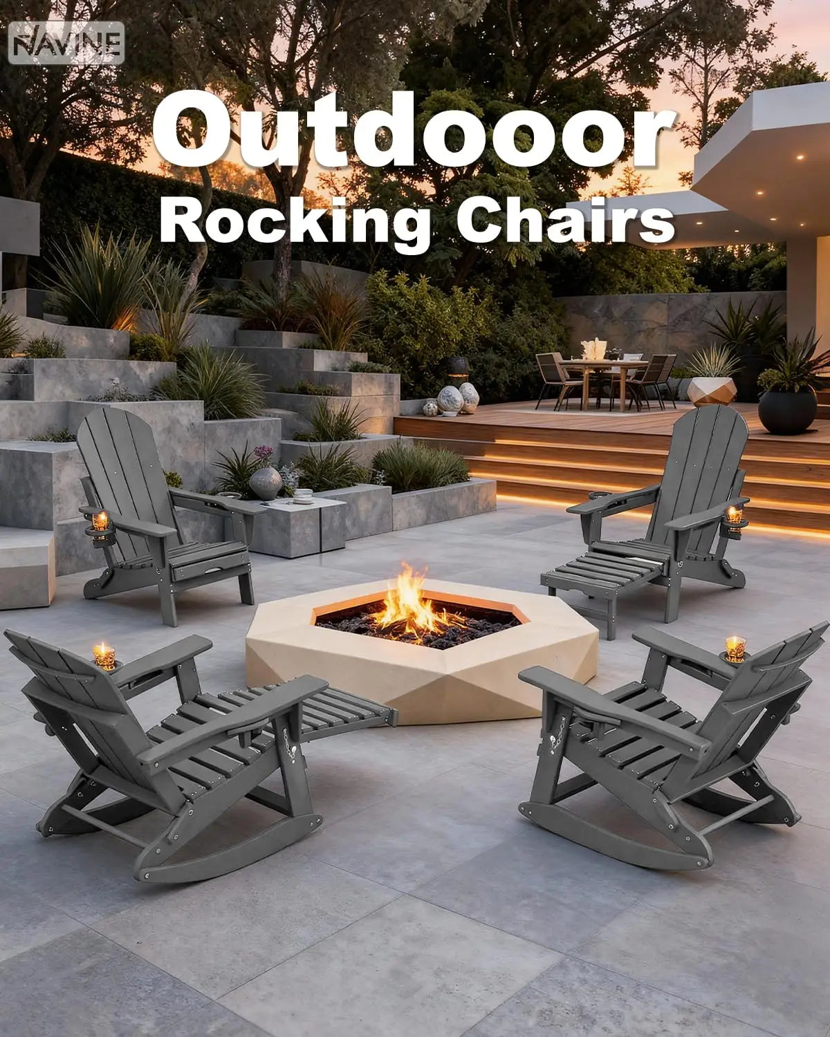 Adirondack Rocking Chairs Set of 2