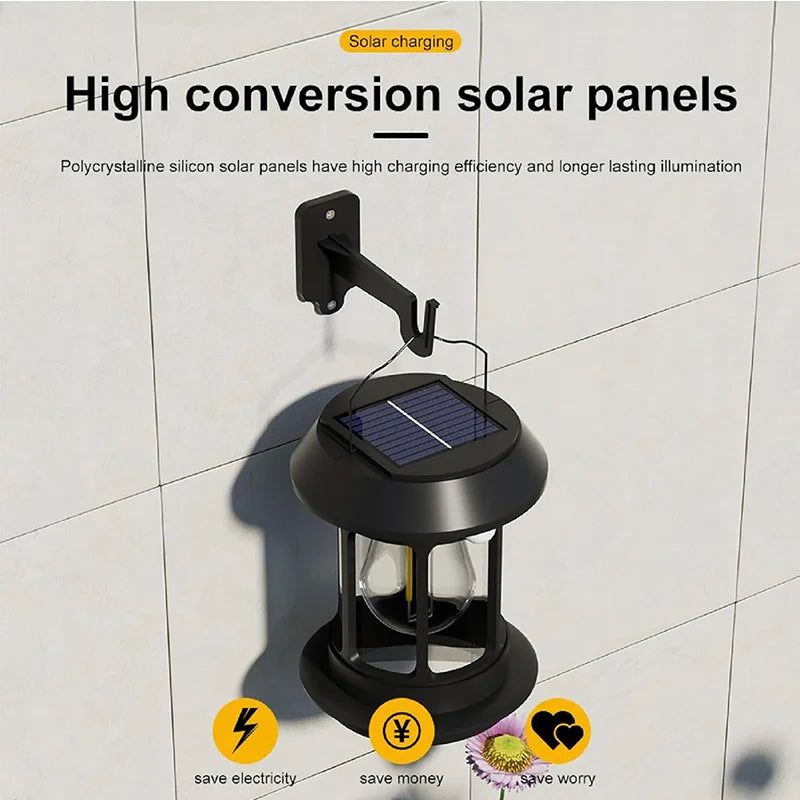 Solar Motion Sensor Lantern Rechargeable