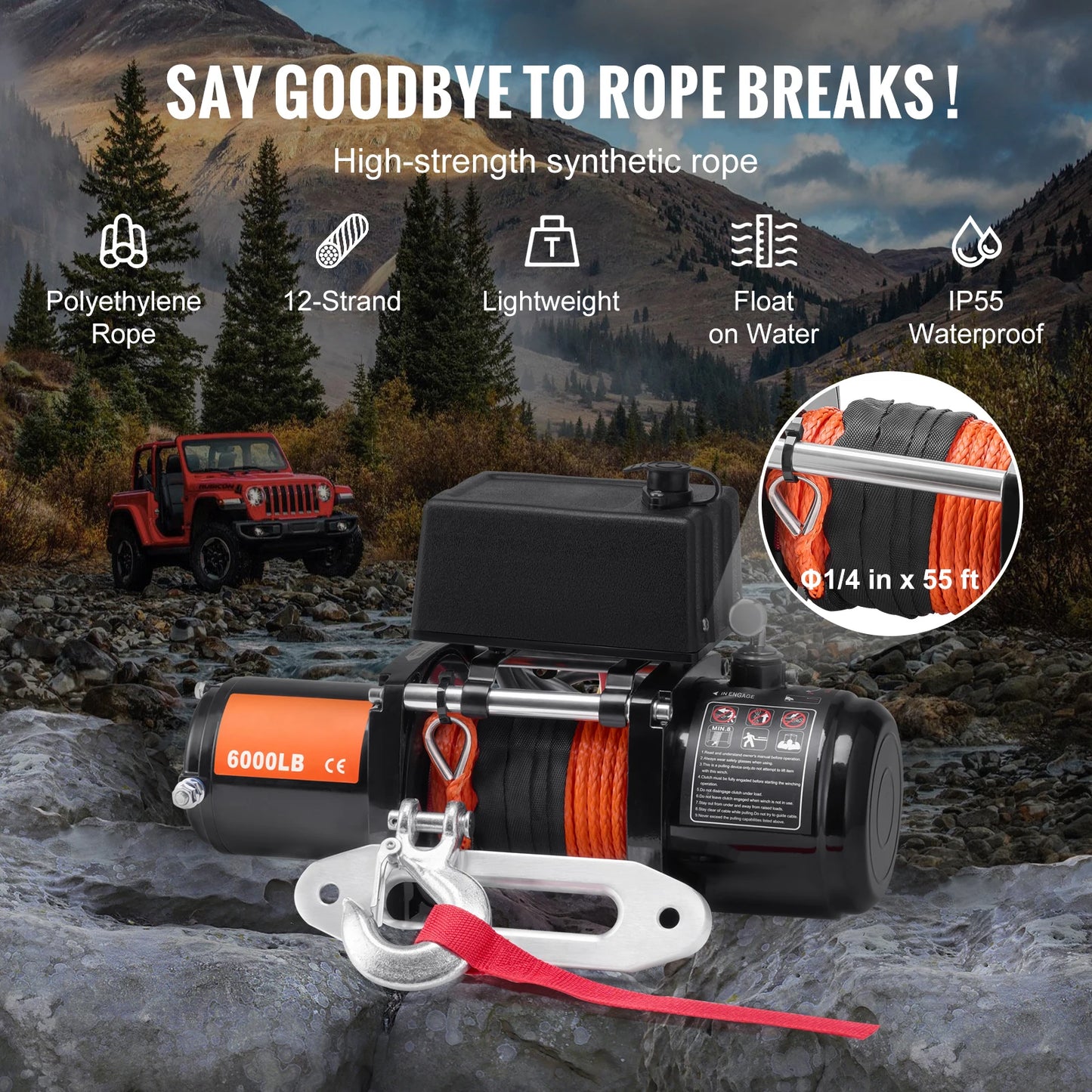6000lbs Electric Winch