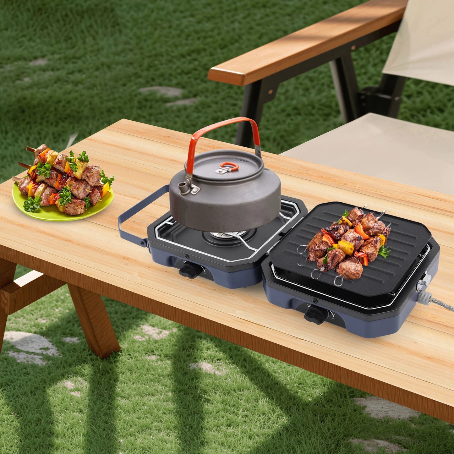 Camping Stove with Grill Pan